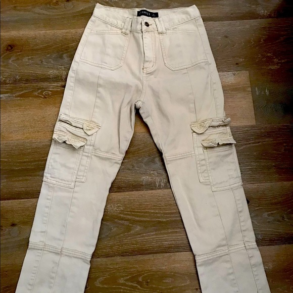 Lioness Denim - Cream/White Skater Pants